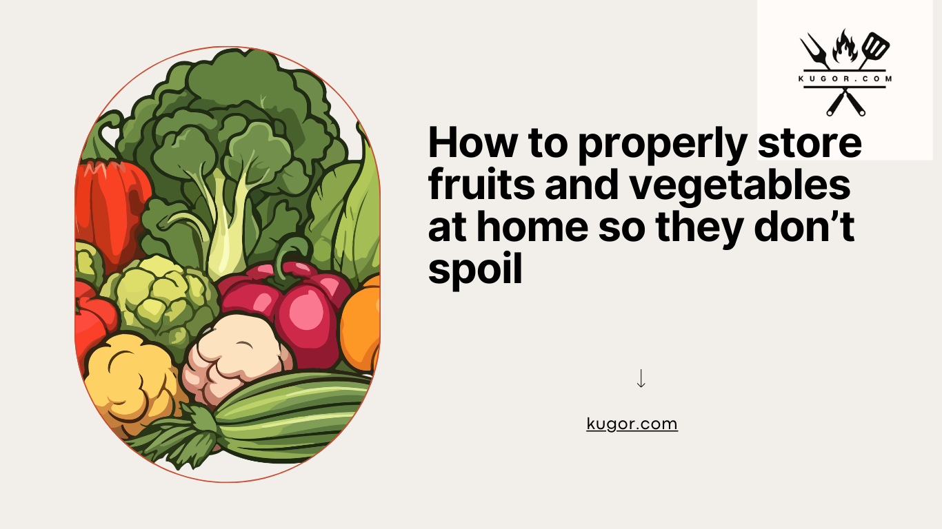 How to properly store fruits and vegetables at home so they don't spoil